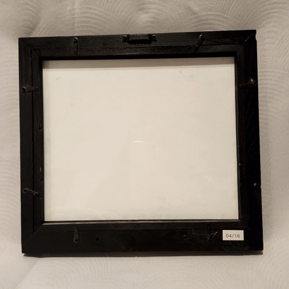 Wood framed blue ink print gray whale - Picture 3 of 3